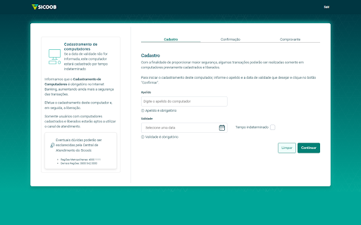 Sicoob | Internet banking  from Chrome web store to be run with OffiDocs Chromium online