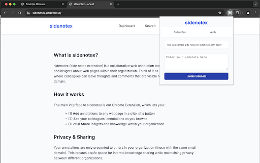 Sidenotex  from Chrome web store to be run with OffiDocs Chromium online Sidenotex  from Chrome web store to be run with OffiDocs Chromium online