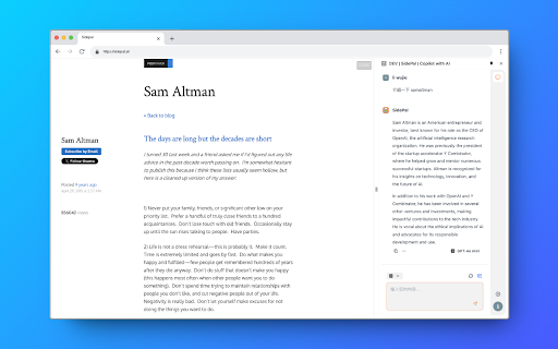 SidePal | Copilot with AI  from Chrome web store to be run with OffiDocs Chromium online