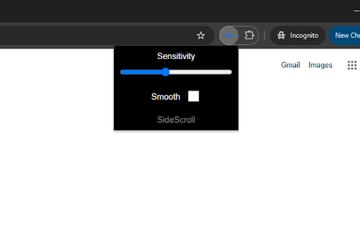 SideScroll  from Chrome web store to be run with OffiDocs Chromium online