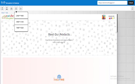 S.I.D Simulation in Devices  from Chrome web store to be run with OffiDocs Chromium online