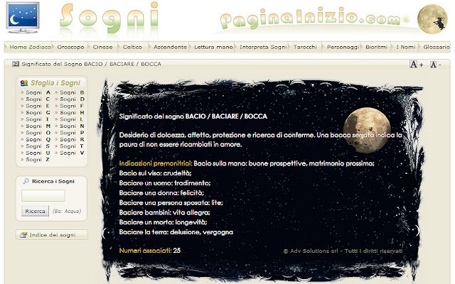 Significato dei Sogni  from Chrome web store to be run with OffiDocs Chromium online