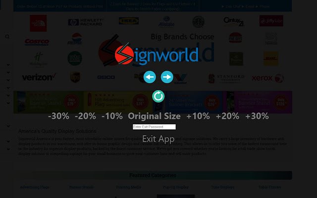 Signworld Kiosk  from Chrome web store to be run with OffiDocs Chromium online