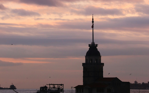 Silhouette of the Maidens Tower  from Chrome web store to be run with OffiDocs Chromium online