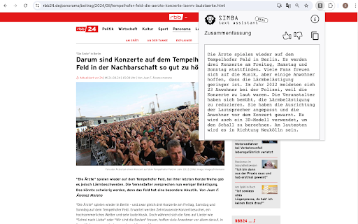 Simba Text Assistant  from Chrome web store to be run with OffiDocs Chromium online