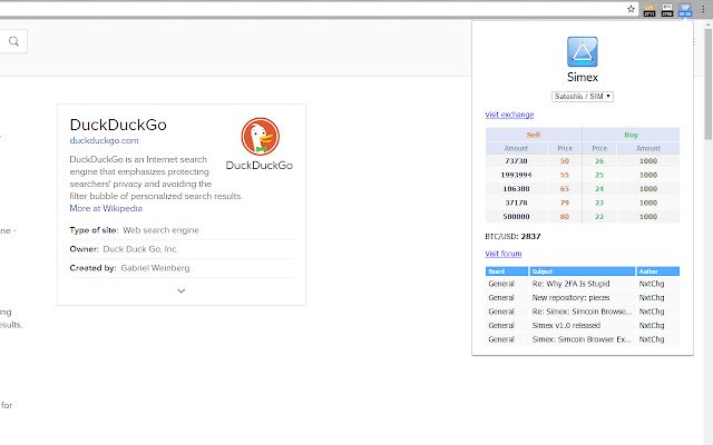 Simex từ cửa hàng Chrome trực tuyến sẽ được chạy với OffiDocs Chromium trực tuyến
