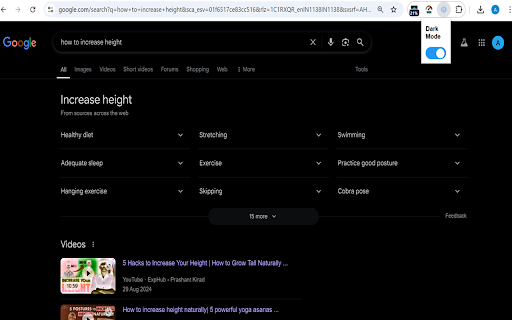 Simple Dark Reader  from Chrome web store to be run with OffiDocs Chromium online