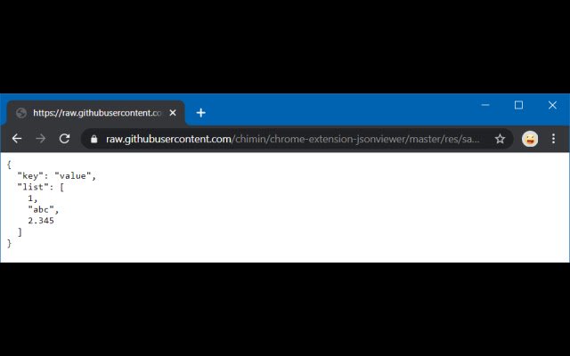 JSON Viewer อย่างง่ายจาก Chrome เว็บสโตร์ที่จะรันด้วย OffiDocs Chromium ออนไลน์