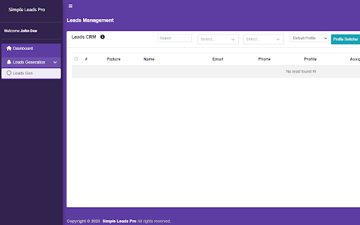 Simple Leads Pro  from Chrome web store to be run with OffiDocs Chromium online