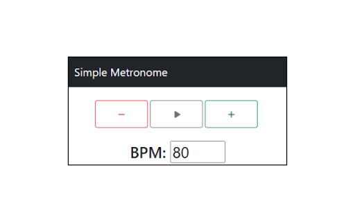 Simple Metronome  from Chrome web store to be run with OffiDocs Chromium online