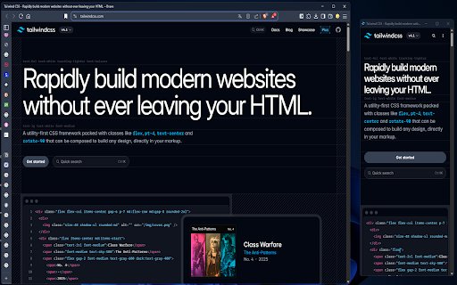 Simple Mobile View  from Chrome web store to be run with OffiDocs Chromium online