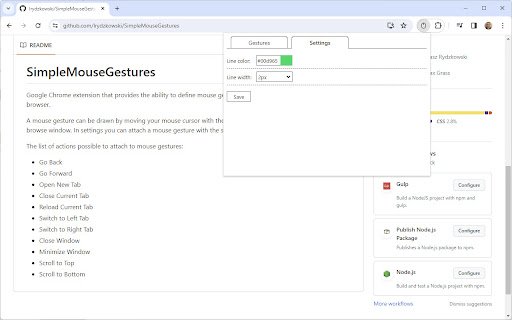 Simple Mouse Gestures from Chrome web store to be run with OffiDocs Chromium online Simple Mouse Gestures from Chrome web store to be run with OffiDocs Chromium online
