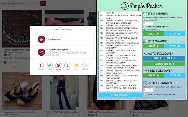 Simple Posher  from Chrome web store to be run with OffiDocs Chromium online
