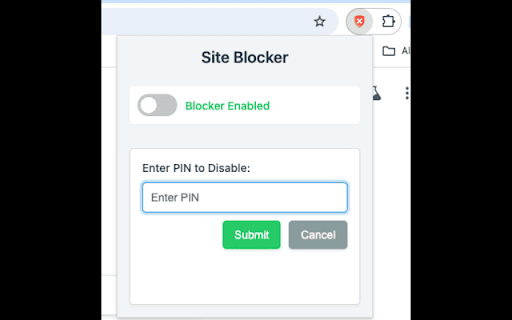 Simple Site Blocker MV3  from Chrome web store to be run with OffiDocs Chromium online