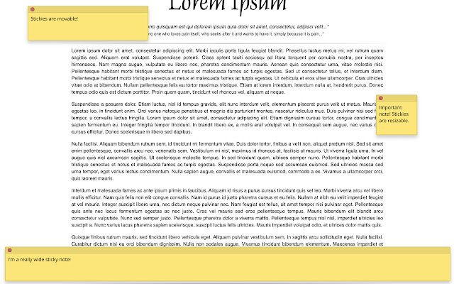 Simple Stickies  from Chrome web store to be run with OffiDocs Chromium online