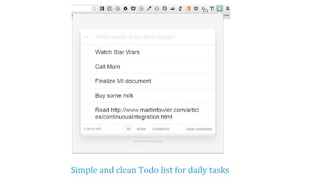 Simplest Todo List  from Chrome web store to be run with OffiDocs Chromium online