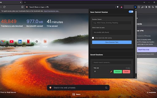 Simple Tab Session Saver  from Chrome web store to be run with OffiDocs Chromium online