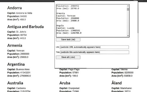 Simple Text Scraper  from Chrome web store to be run with OffiDocs Chromium online