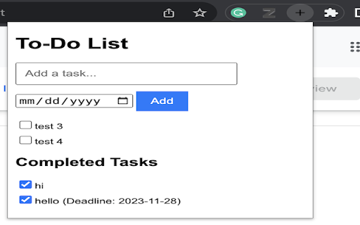 Simple ToDo List  from Chrome web store to be run with OffiDocs Chromium online
