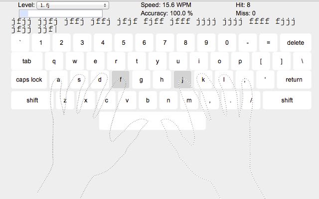 Simple typing tutor  from Chrome web store to be run with OffiDocs Chromium online