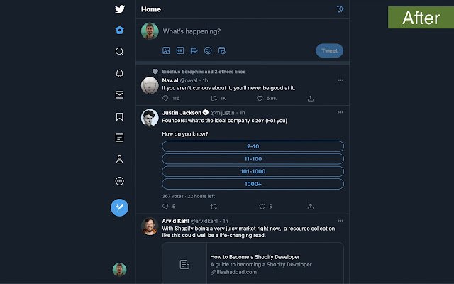 Twitter simplificado da Chrome Web Store para ser executado com OffiDocs Chromium online