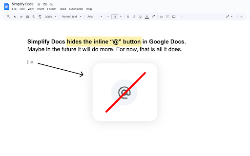 Simplify Docs  from Chrome web store to be run with OffiDocs Chromium online