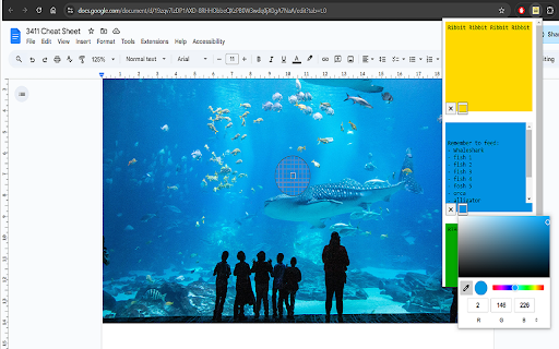 SimpliSticky  from Chrome web store to be run with OffiDocs Chromium online