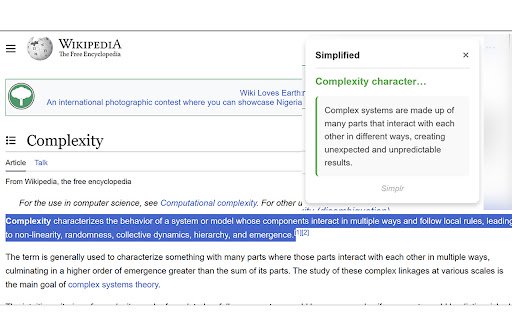 Simplr – Instant Definitions  AI Text Simplification  from Chrome web store to be run with OffiDocs Chromium online