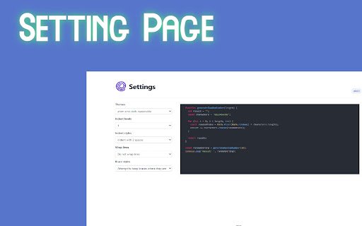 Simply Code Beautify  from Chrome web store to be run with OffiDocs Chromium online