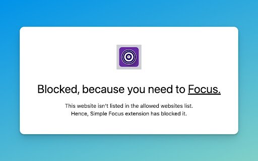 Simply Focus  from Chrome web store to be run with OffiDocs Chromium online