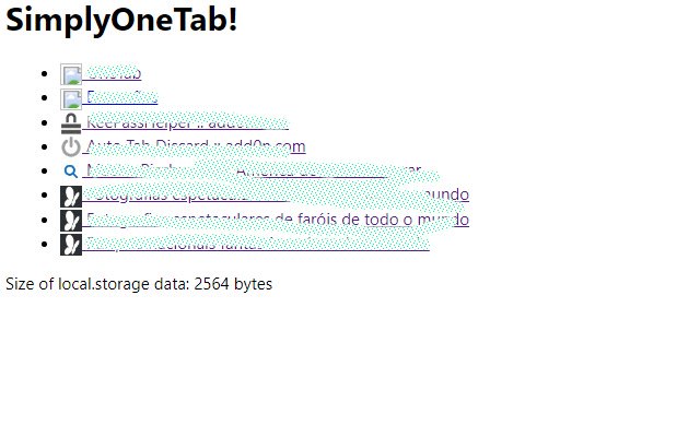 Simply One Tab  from Chrome web store to be run with OffiDocs Chromium online