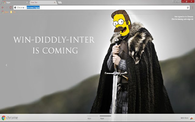 Simpsons game of thrones 1366*768  from Chrome web store to be run with OffiDocs Chromium online
