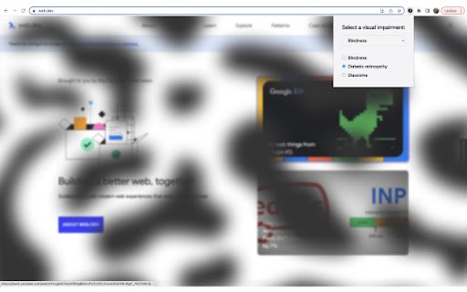 Simulator of visual impairments  from Chrome web store to be run with OffiDocs Chromium online