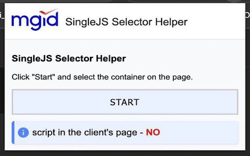 SingleJS Selector Helper  from Chrome web store to be run with OffiDocs Chromium online