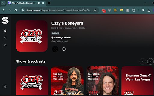 SiriusXM Tab Title Updater from Chrome web store to be run with OffiDocs Chromium online SiriusXM Tab Title Updater from Chrome web store to be run with OffiDocs Chromium online