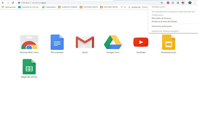 SISWEBorrarDN de Chrome web store se ejecutará con OffiDocs Chromium en línea