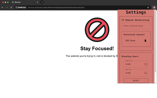 Site Blocker  from Chrome web store to be run with OffiDocs Chromium online
