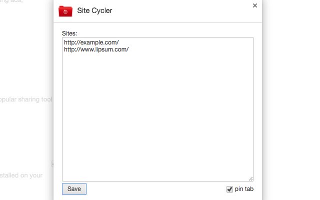 Site Cycler  from Chrome web store to be run with OffiDocs Chromium online