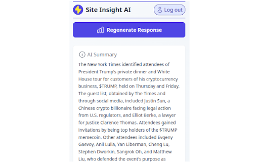 Site Insight AI  from Chrome web store to be run with OffiDocs Chromium online