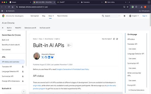 Site Narrator  from Chrome web store to be run with OffiDocs Chromium online