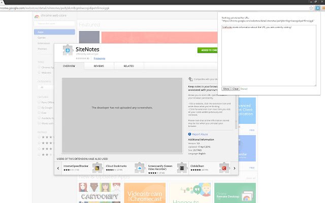 SiteNotes із веб-магазину Chrome для запуску з OffiDocs Chromium онлайн