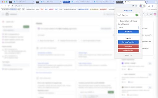 SiteStack  from Chrome web store to be run with OffiDocs Chromium online