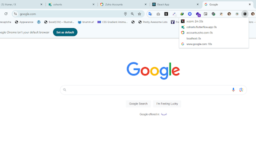 Site Time Tracker  from Chrome web store to be run with OffiDocs Chromium online