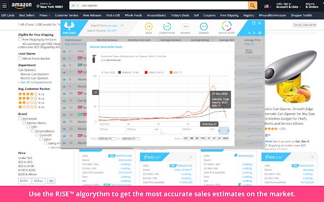 Amazon 用 SixLeaf 拡張機能: OffiDocs Chromium オンラインで実行される Chrome ウェブストアの Phoenix を含む