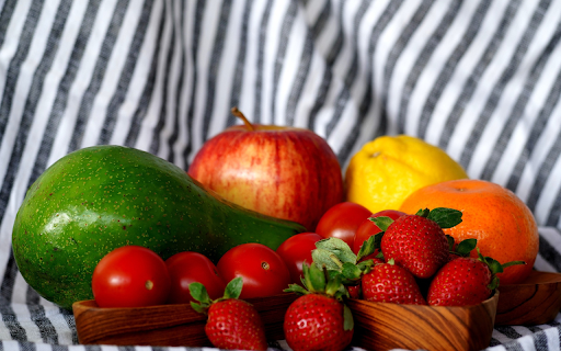 Six types of fruit  from Chrome web store to be run with OffiDocs Chromium online