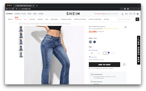 SizeAssistant  from Chrome web store to be run with OffiDocs Chromium online
