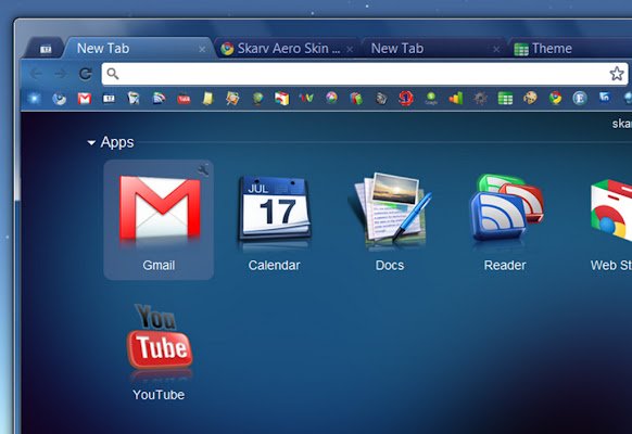 Chrome web mağazasından Skarv Aero Skin, OffiDocs Chromium çevrimiçi ile çalıştırılacak