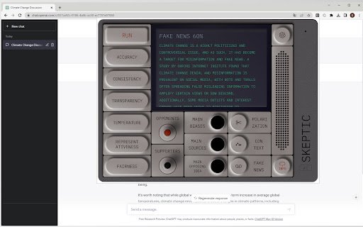 Skeptic AI ChatGPT Bias Analysis  from Chrome web store to be run with OffiDocs Chromium online