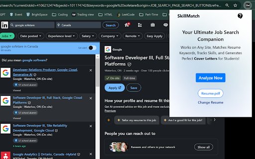 SkillMatch  from Chrome web store to be run with OffiDocs Chromium online