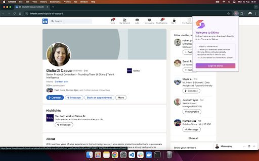 SKIMA: Easy Candidate Search and AI Matching  from Chrome web store to be run with OffiDocs Chromium online